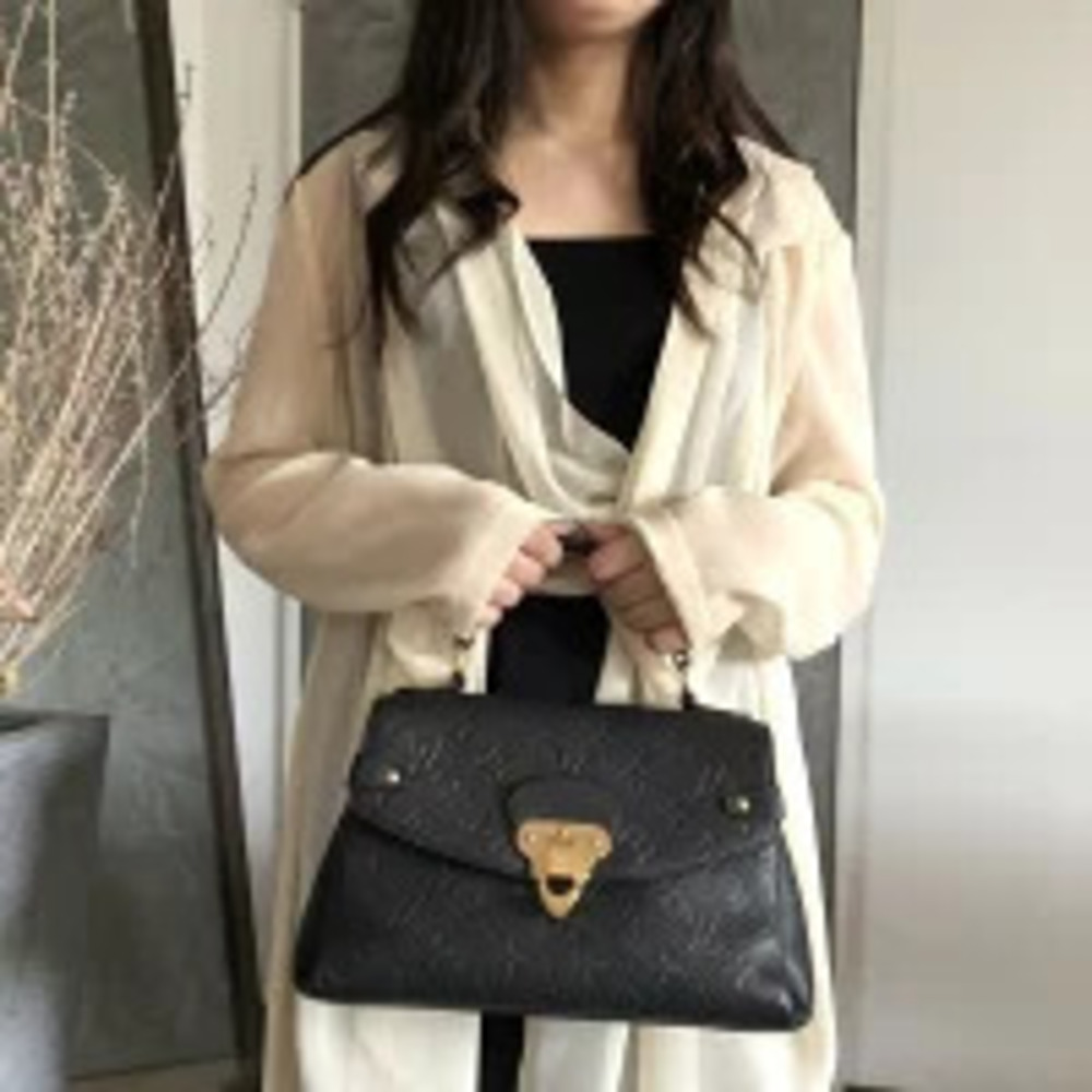 Louis Vuitton Georges Shoulder Bag Handbag Monogram Empreinte Black